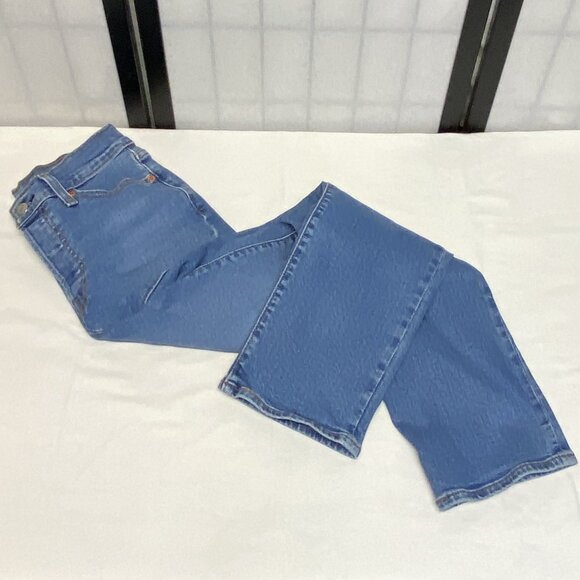 Stretch Vintage Inspired Button Fly Jeans Medium Wash Levi's Wedgie Straight - Picture 9 of 15